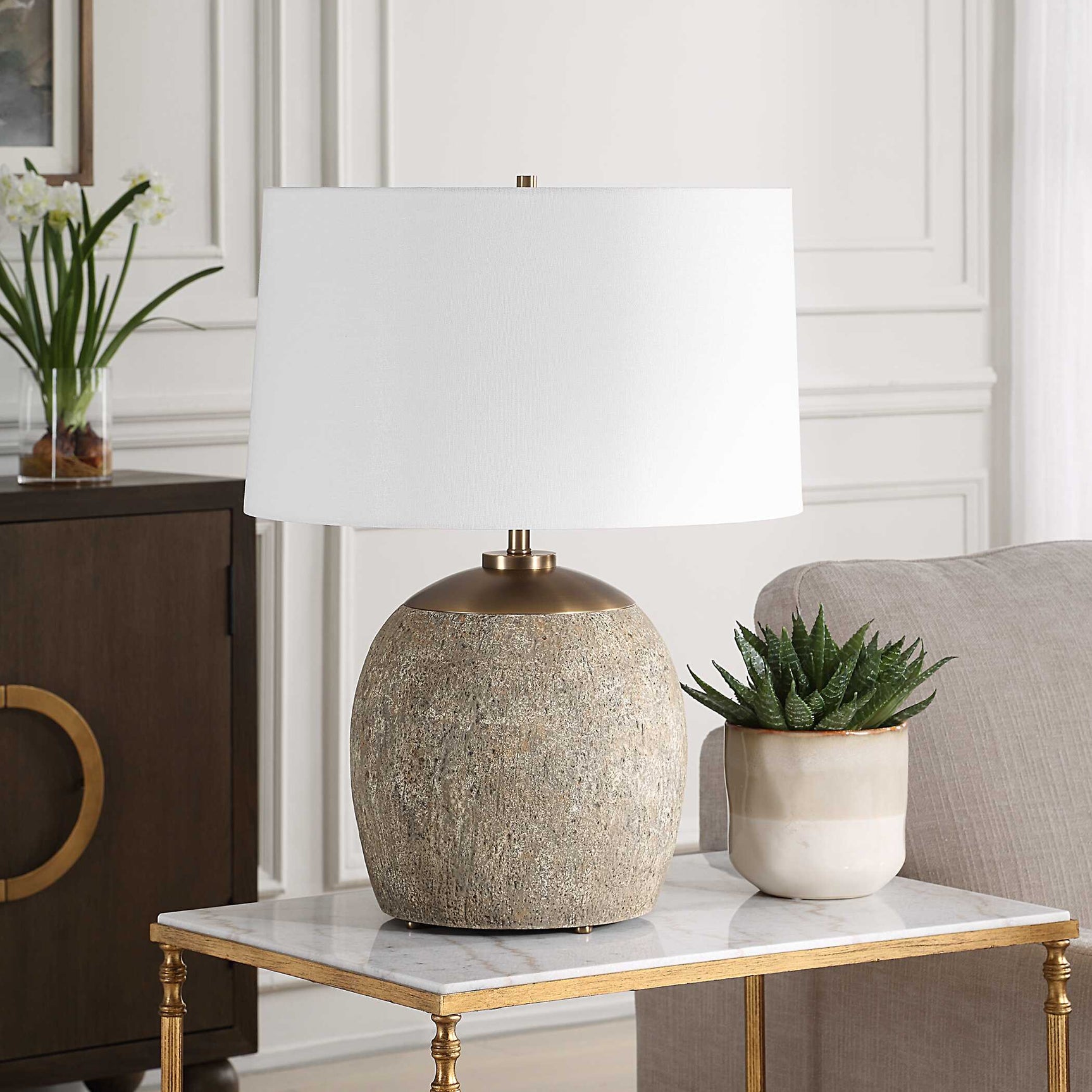 Raylan Brown Textured Table Lamp