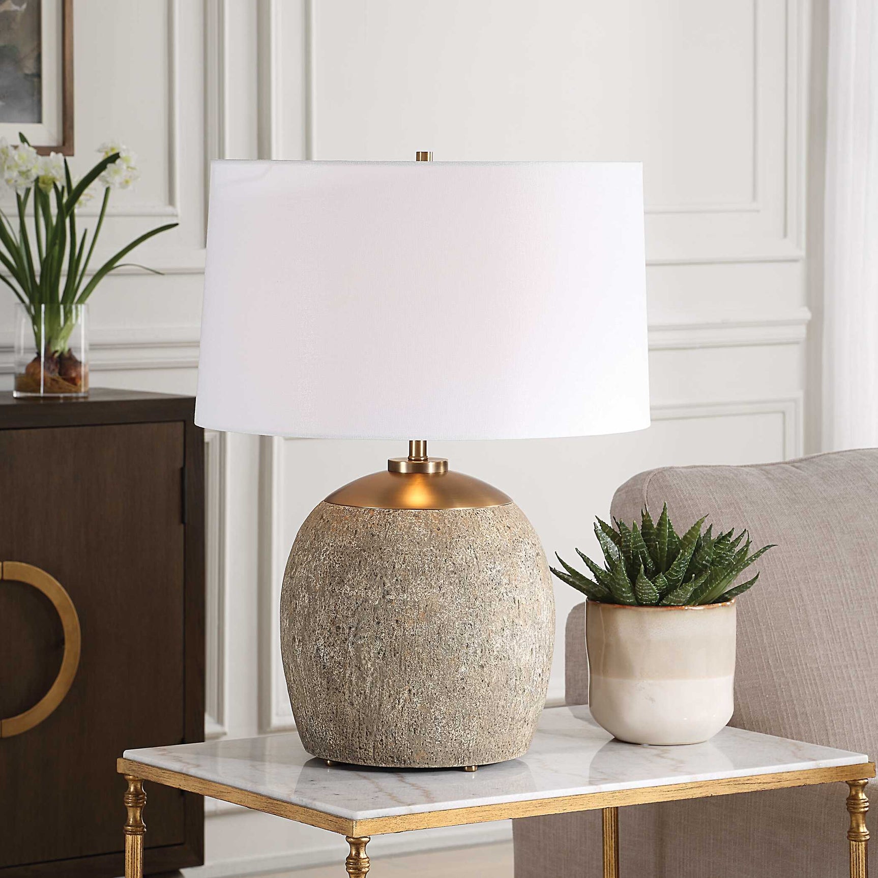 Raylan Brown Textured Table Lamp