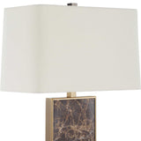 Lafferty Brass/Brown Marble Table Lamp