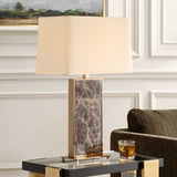Lafferty Brass/Brown Marble Table Lamp