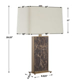 Lafferty Brass/Brown Marble Table Lamp