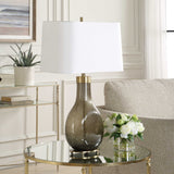 Shyla Bronze/Brown Dark Glass Table Lamp