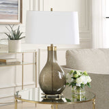 Shyla Bronze/Brown Dark Glass Table Lamp