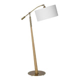 Kennett Brass/Brown/Woodtone Wooden Floor Lamp