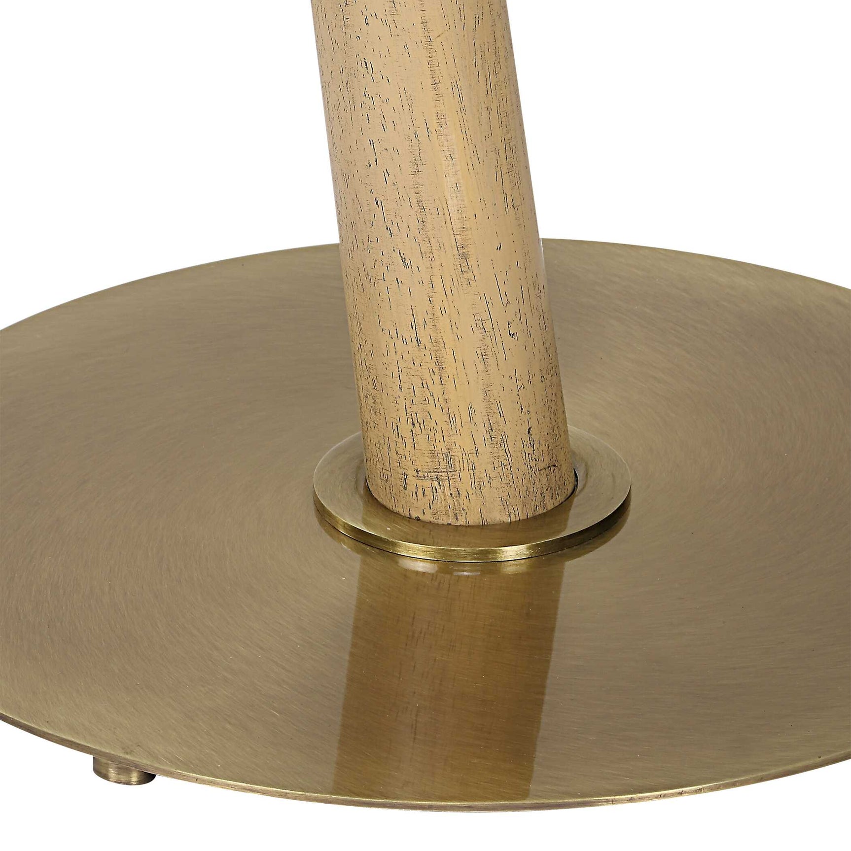 Kennett Brass/Brown/Woodtone Wooden Floor Lamp