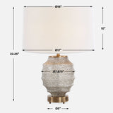 Acosta Multicolor Ribbed Table Lamp