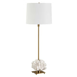 Caronia Brass/White Coral Buffet Lamp