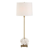 Caronia Brass/White Coral Buffet Lamp