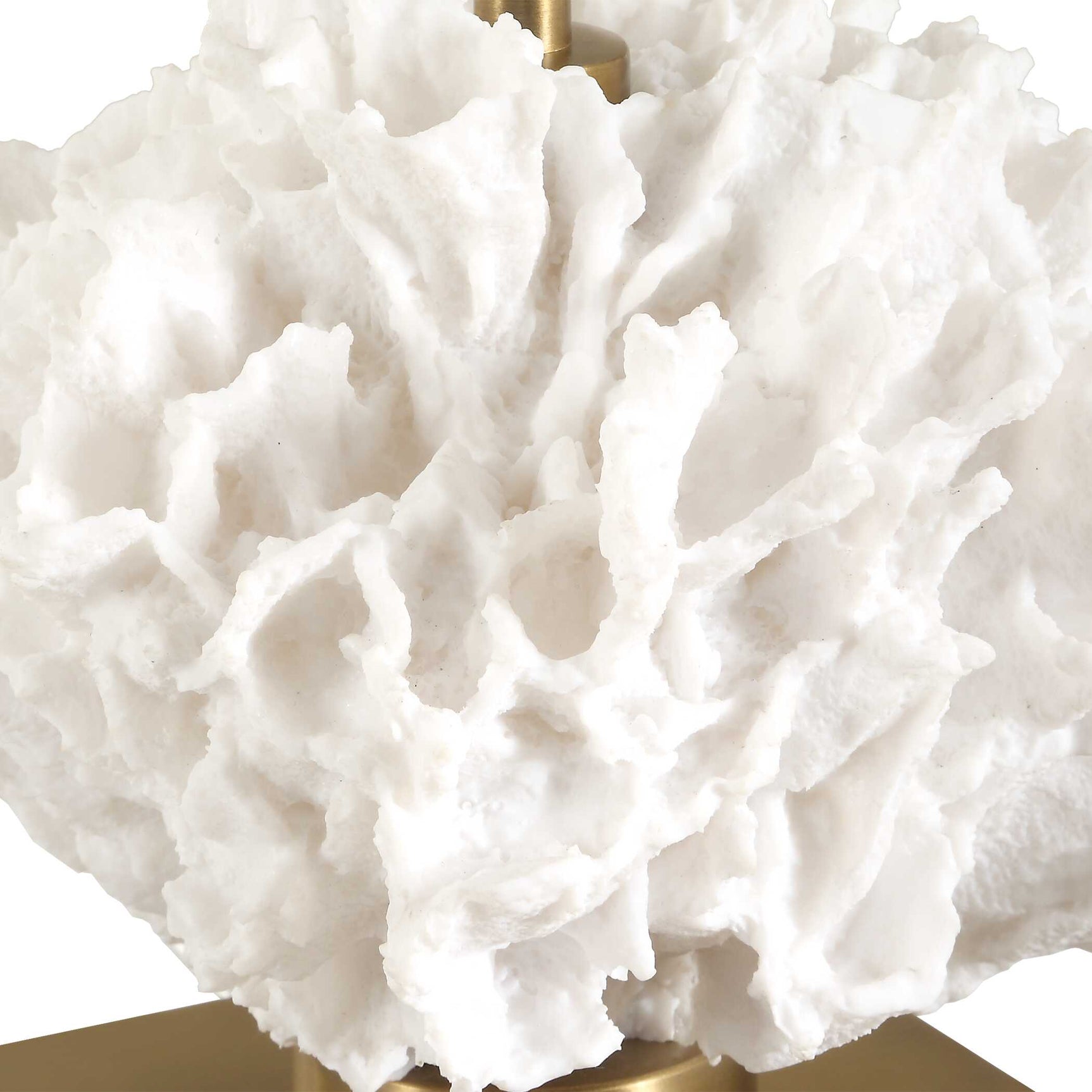 Caronia Brass/White Coral Buffet Lamp