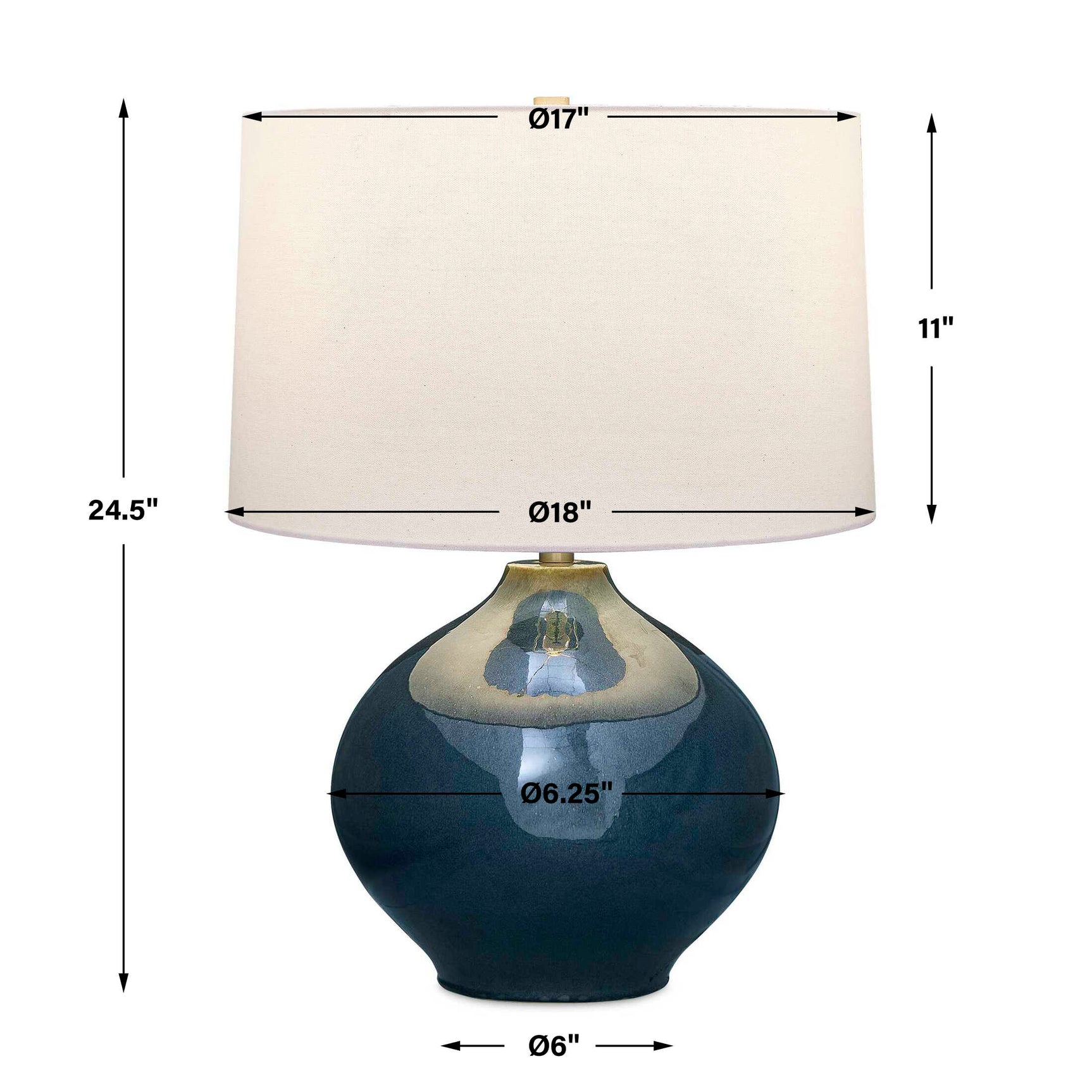 Corrine Deep Blue Table Lamp