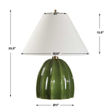 Renna Moss Green Table Lamp