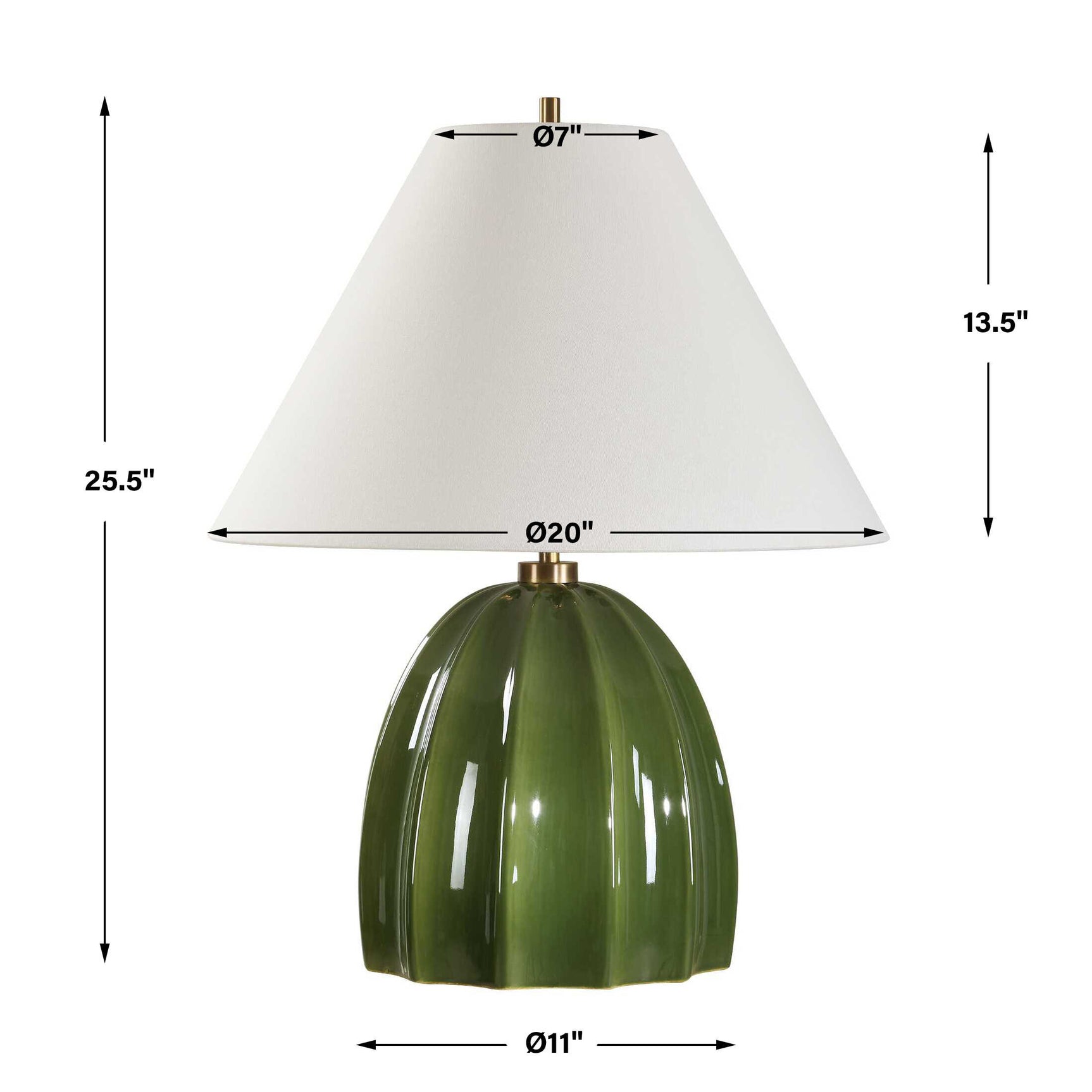Renna Moss Green Table Lamp
