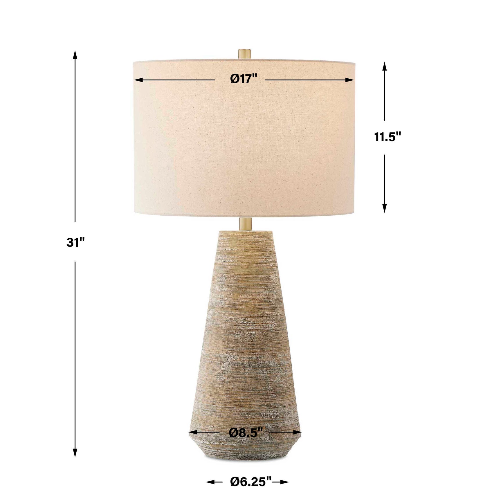 Mosier Rustic Beige Table Lamp