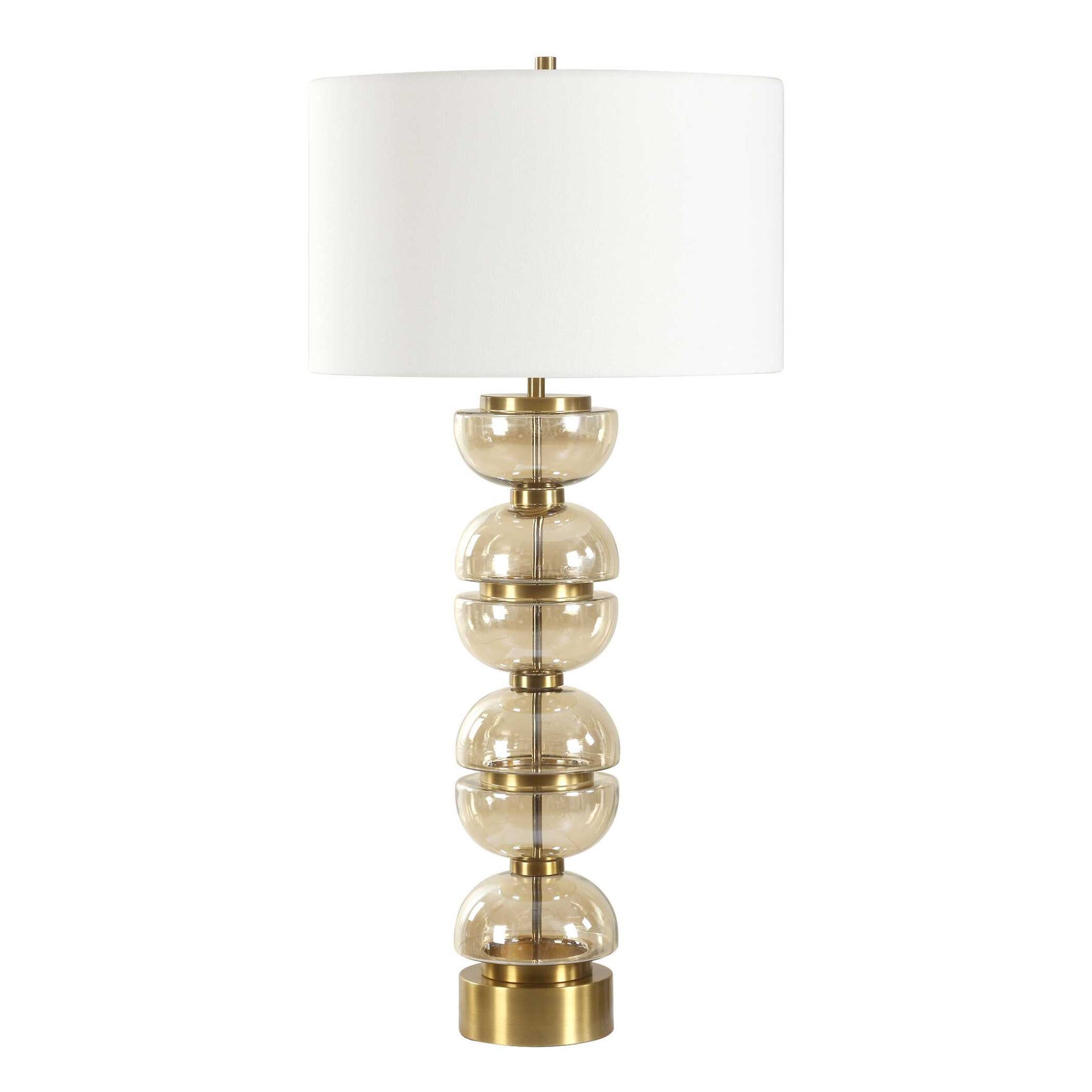Assemble Brass/Brown Half-Sphere Table Lamp