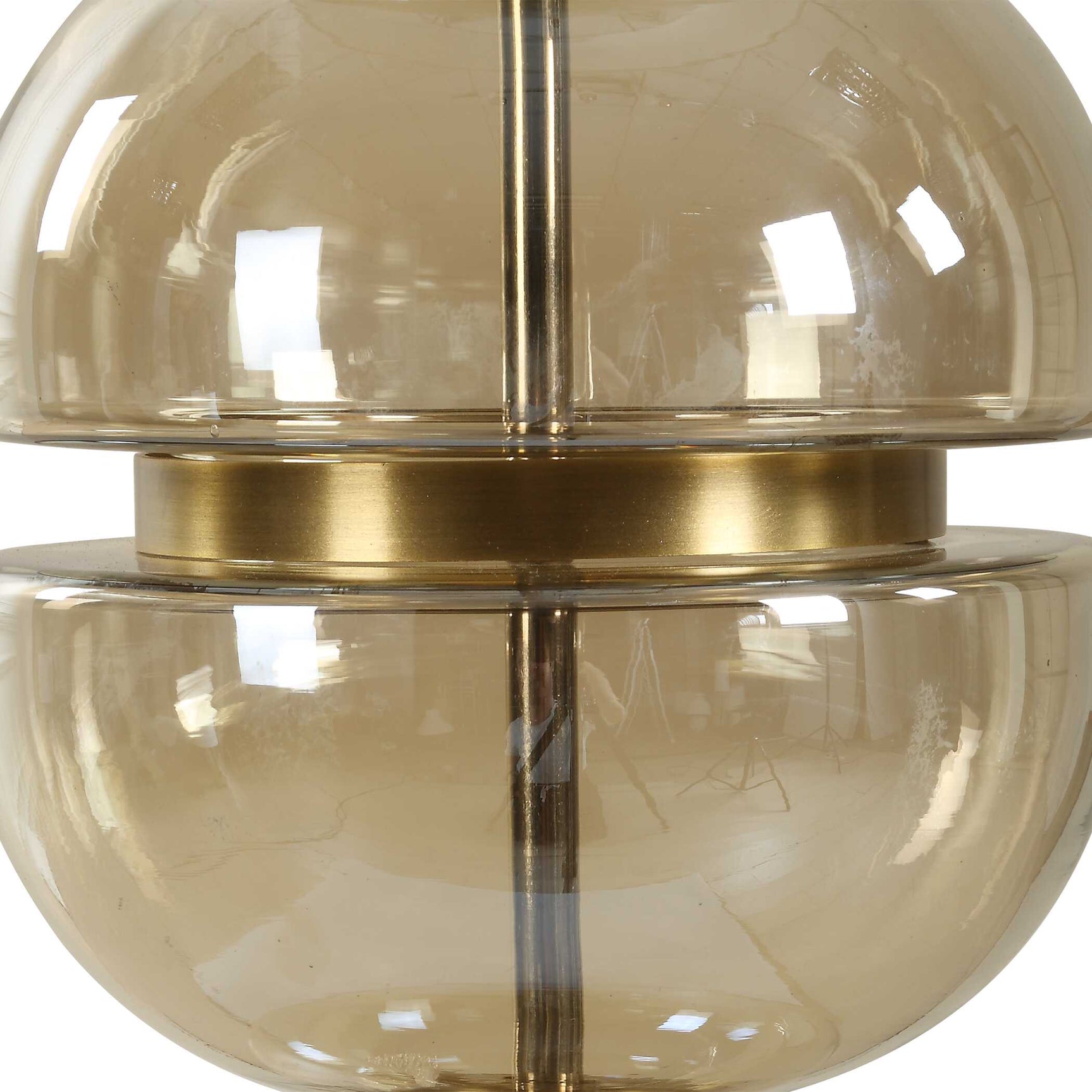 Assemble Brass/Brown Half-Sphere Table Lamp
