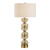 Assemble Brass/Brown Half-Sphere Table Lamp