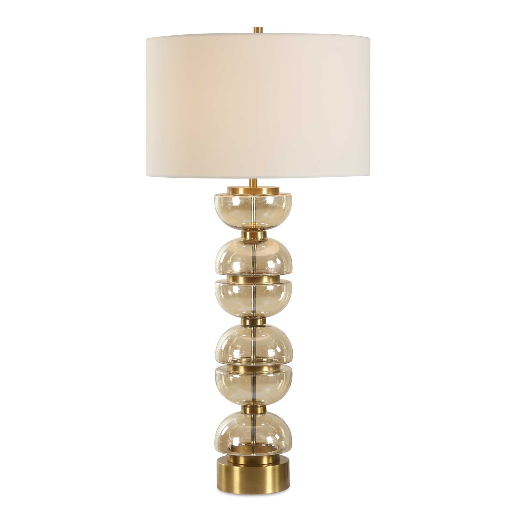 Assemble Brass/Brown Half-Sphere Table Lamp