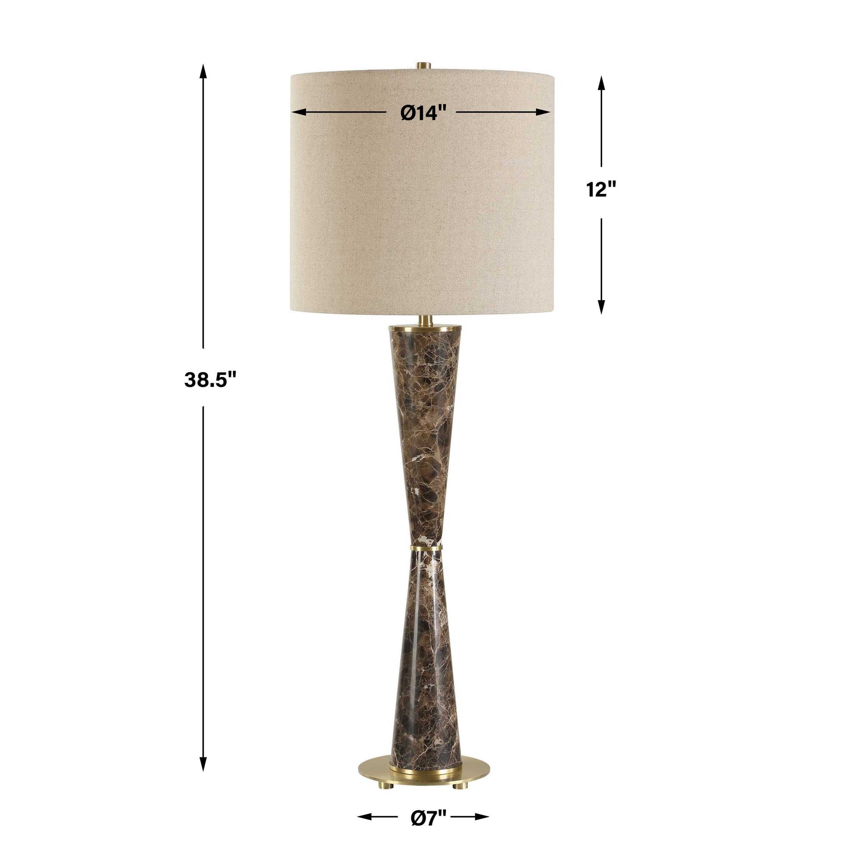 Jameson Brown Marble Cones Table Lamp