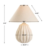 Javary Matte Beige Table Lamp