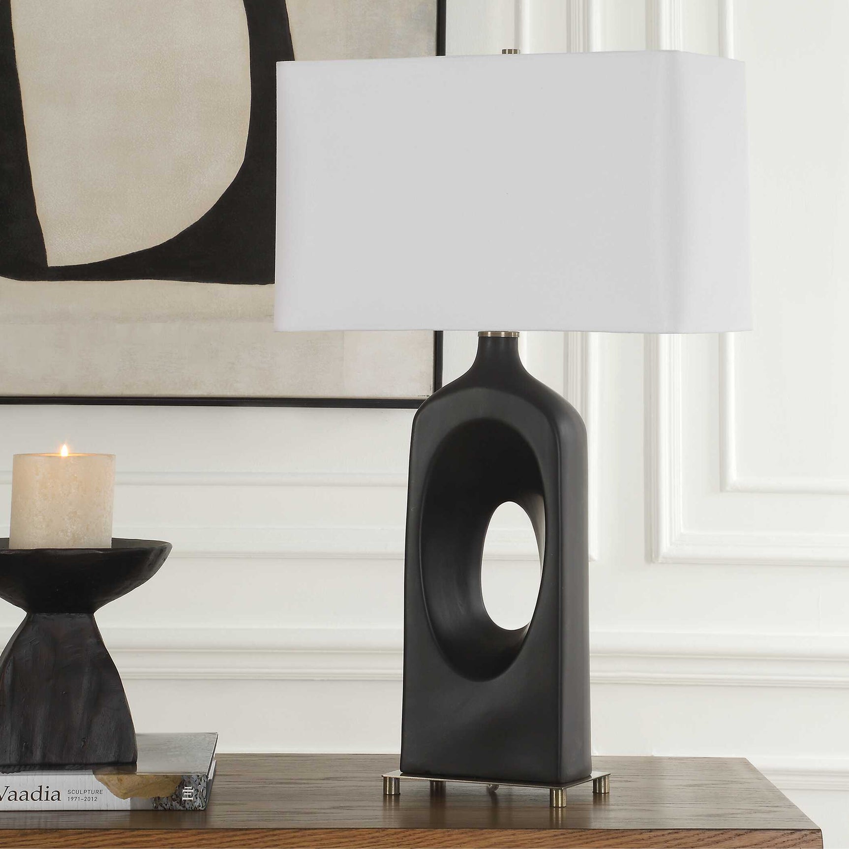 Void Matte Black Table Lamp