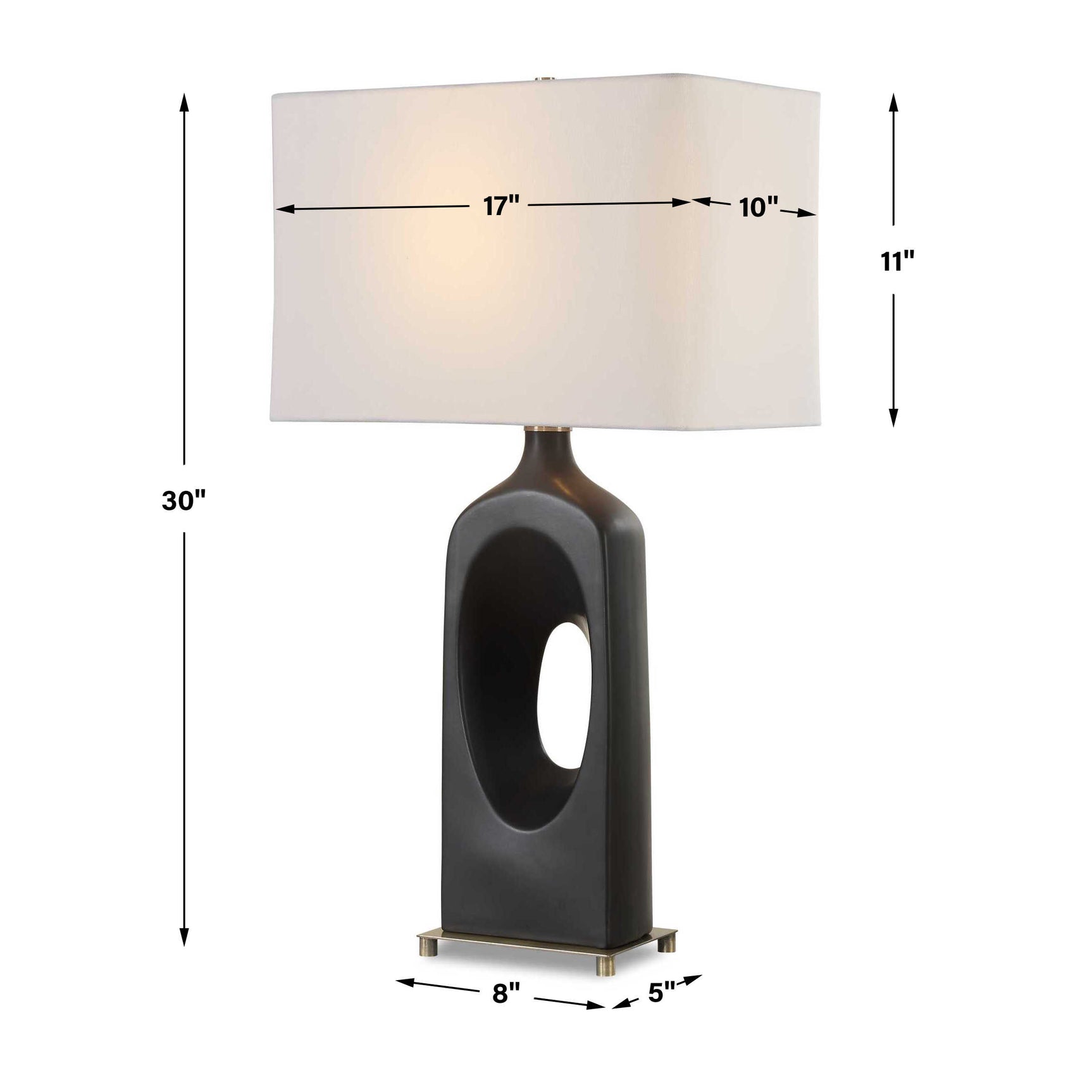 Void Matte Black Table Lamp
