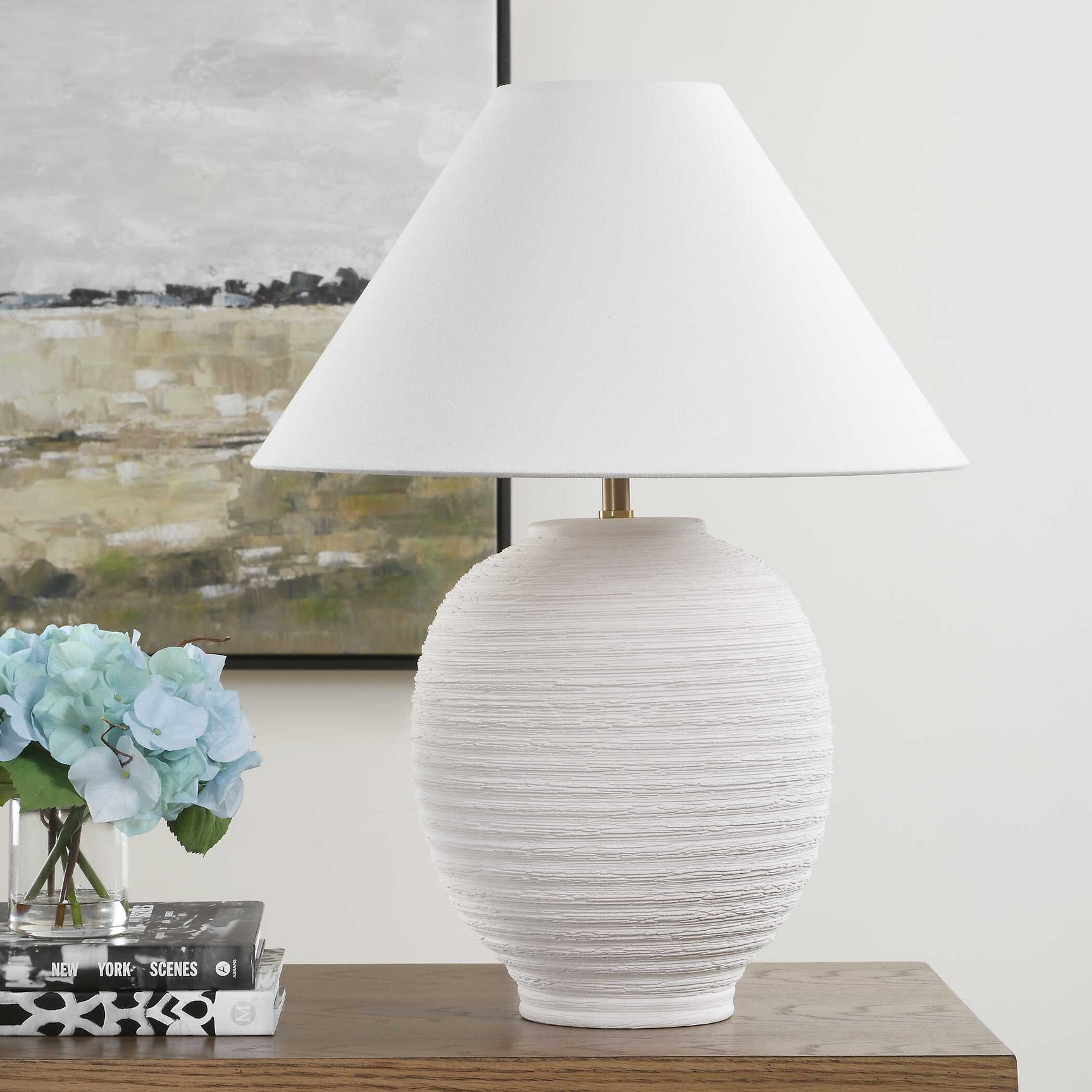 Rocio White Ceramic Table Lamp