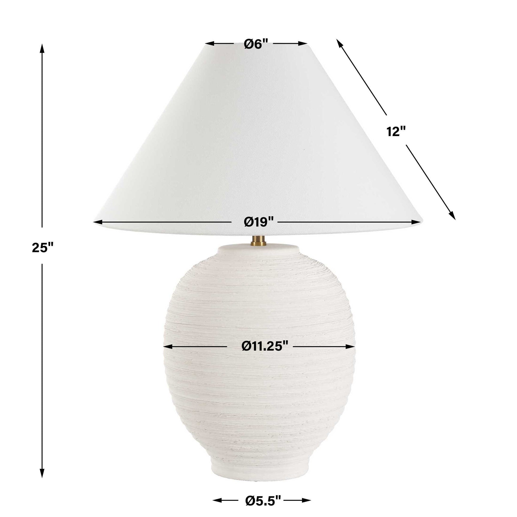 Rocio White Ceramic Table Lamp