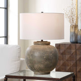 Rock Rust Brown Ages Table Lamp