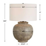 Rock Rust Brown Ages Table Lamp