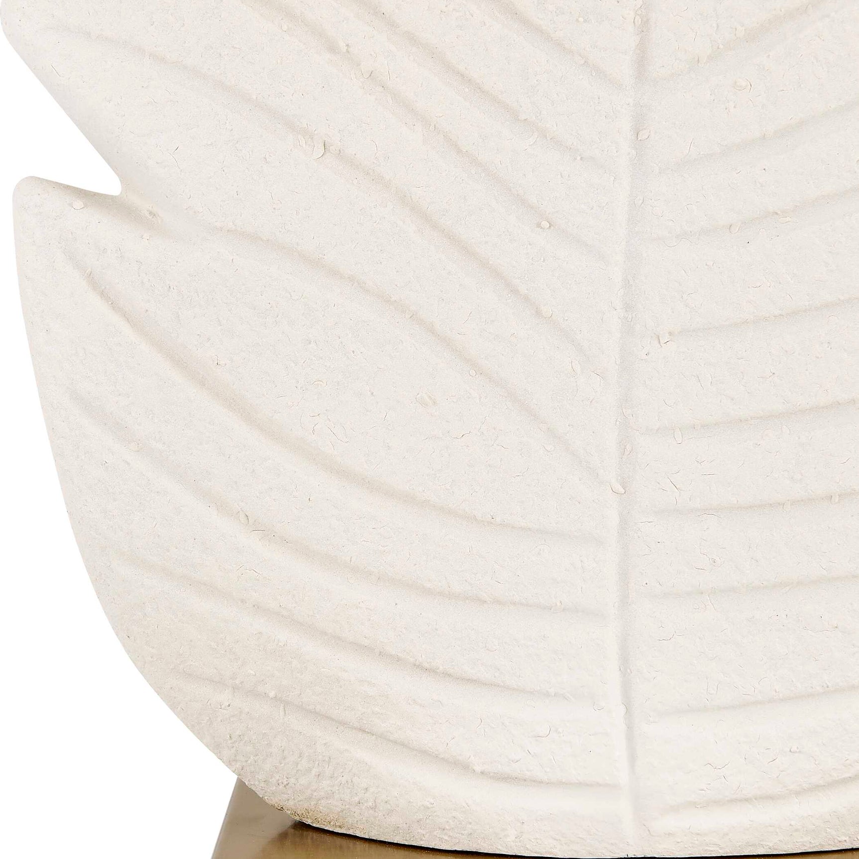 Palm Leaf White Table Lamp