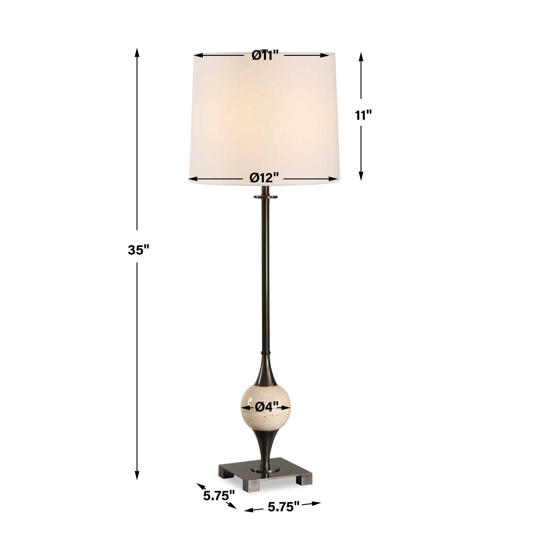 Dempsey Bronze Buffet Lamp