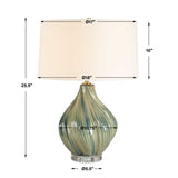 Tausha Green Table Lamp