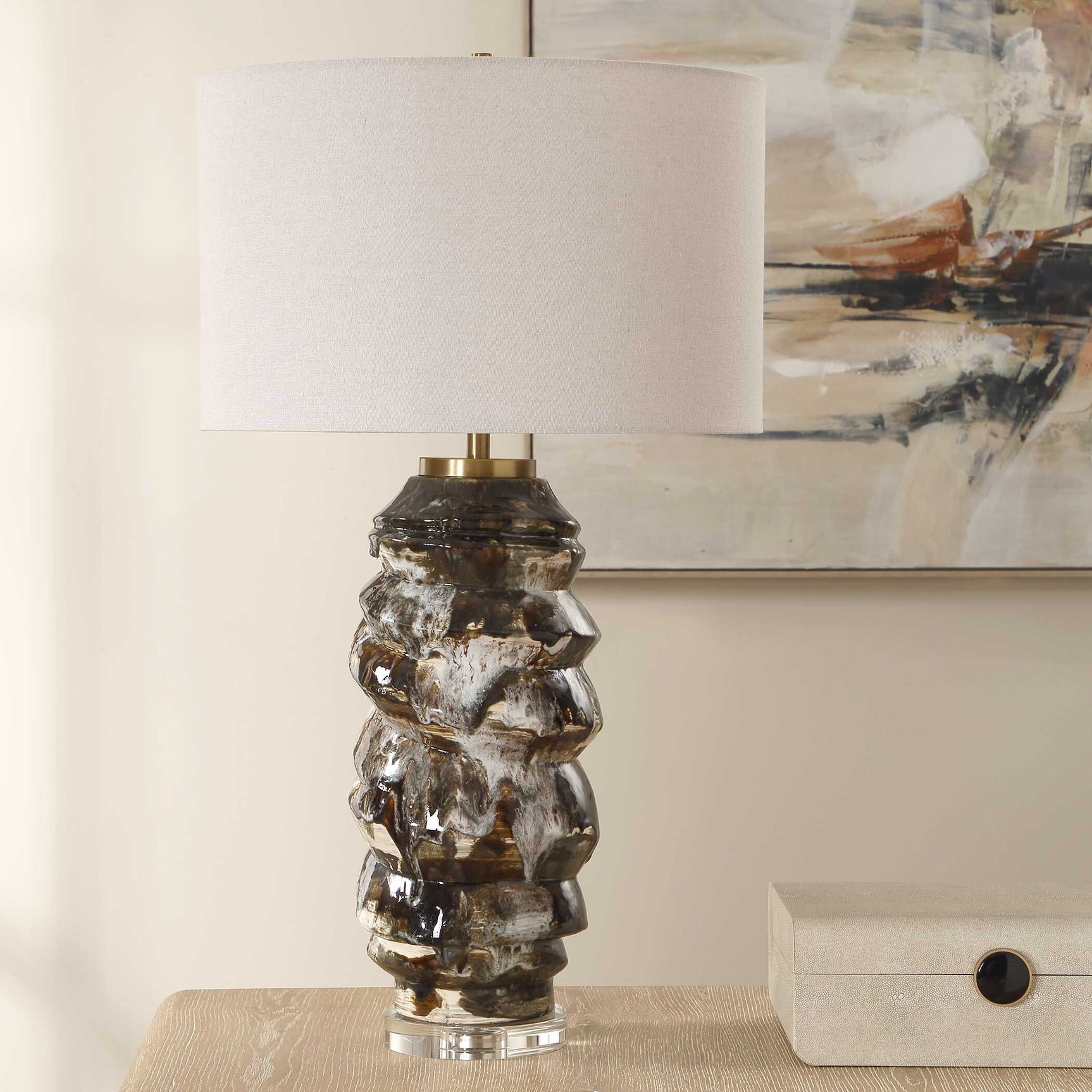 Cuoco Mottled Brown Table Lamp