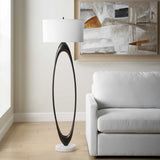 Sonic Bronze Open Oval Floor Lamp