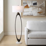 Sonic Bronze Open Oval Floor Lamp