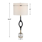 Maryam Black/Bronze Cordless LED Buffet Lamp