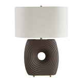 Geno Brown Concentric Ribbed Table Lamp