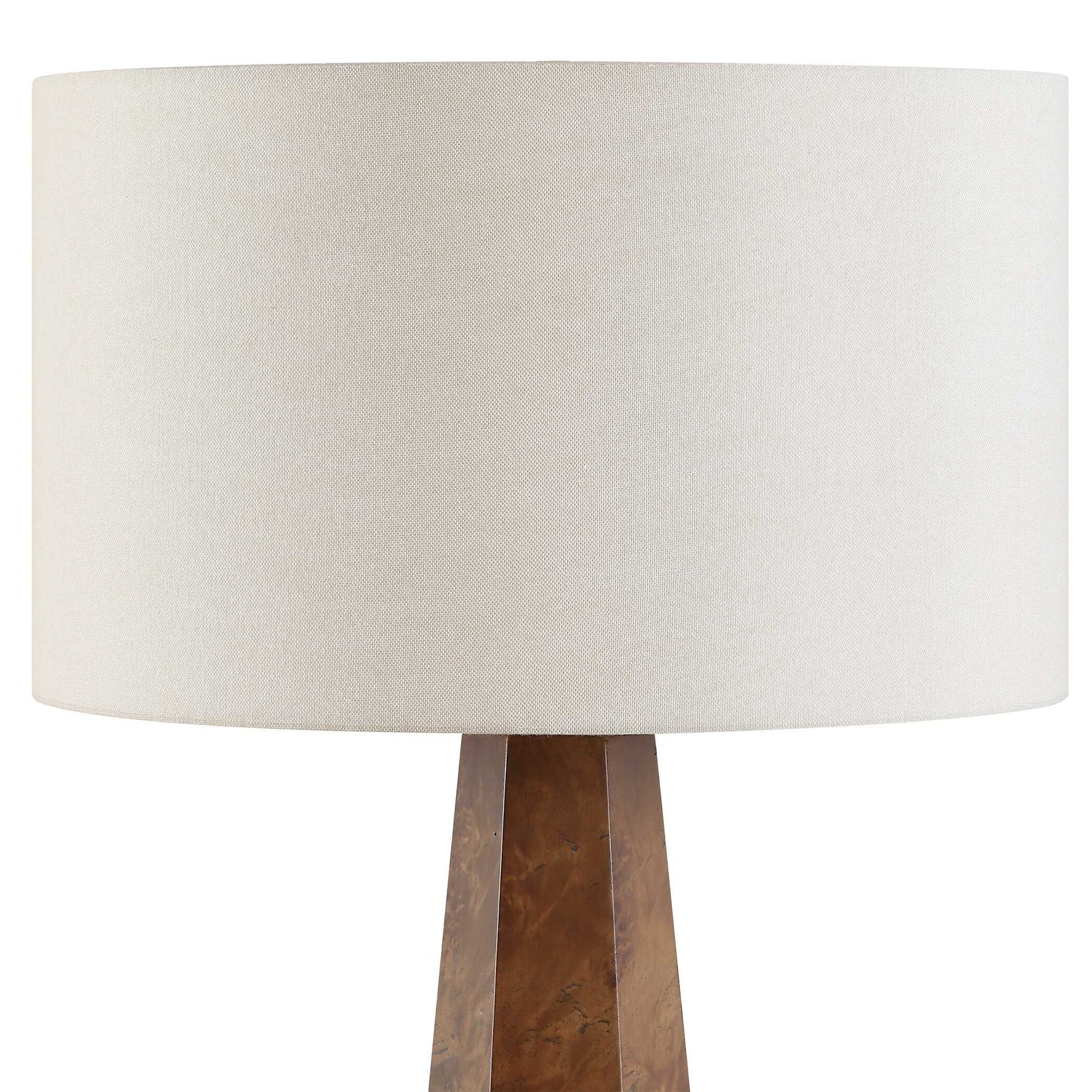 McCaffrey Woodtone Tapered Burl Table Lamp