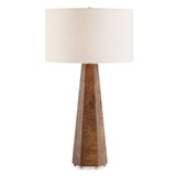 McCaffrey Woodtone Tapered Burl Table Lamp