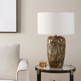 Torrence Brown/White Glazed Table Lamp