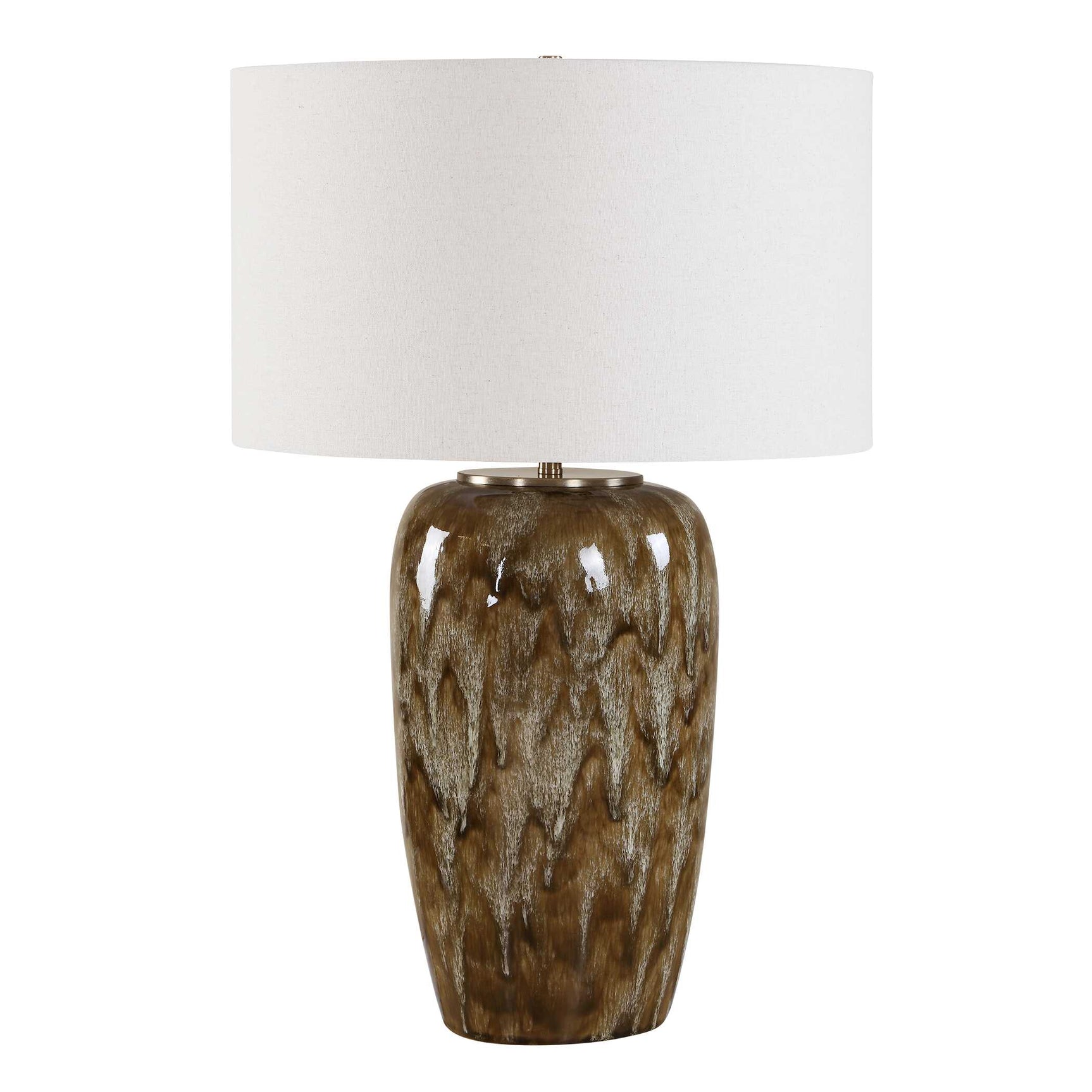 Torrence Brown/White Glazed Table Lamp