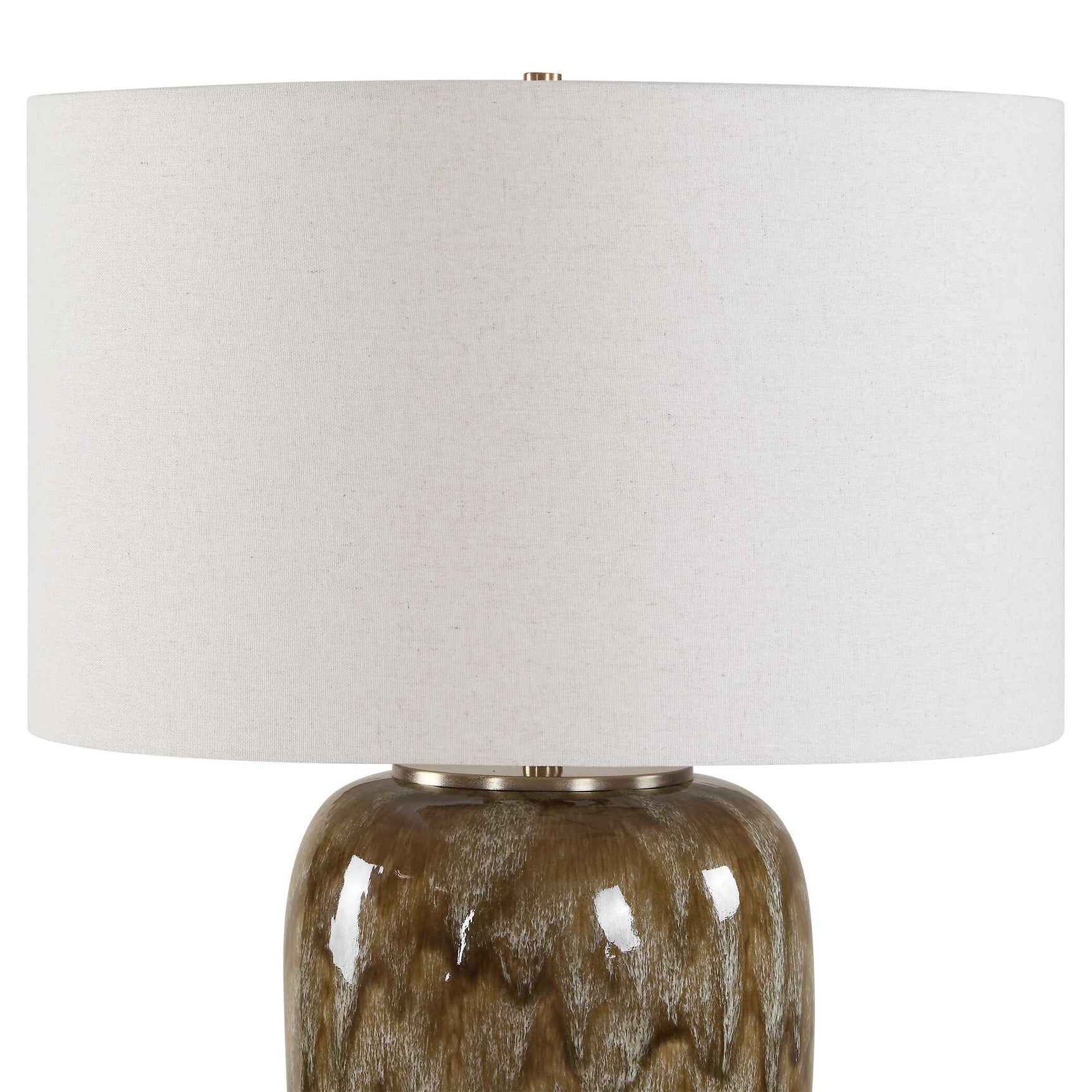Torrence Brown/White Glazed Table Lamp