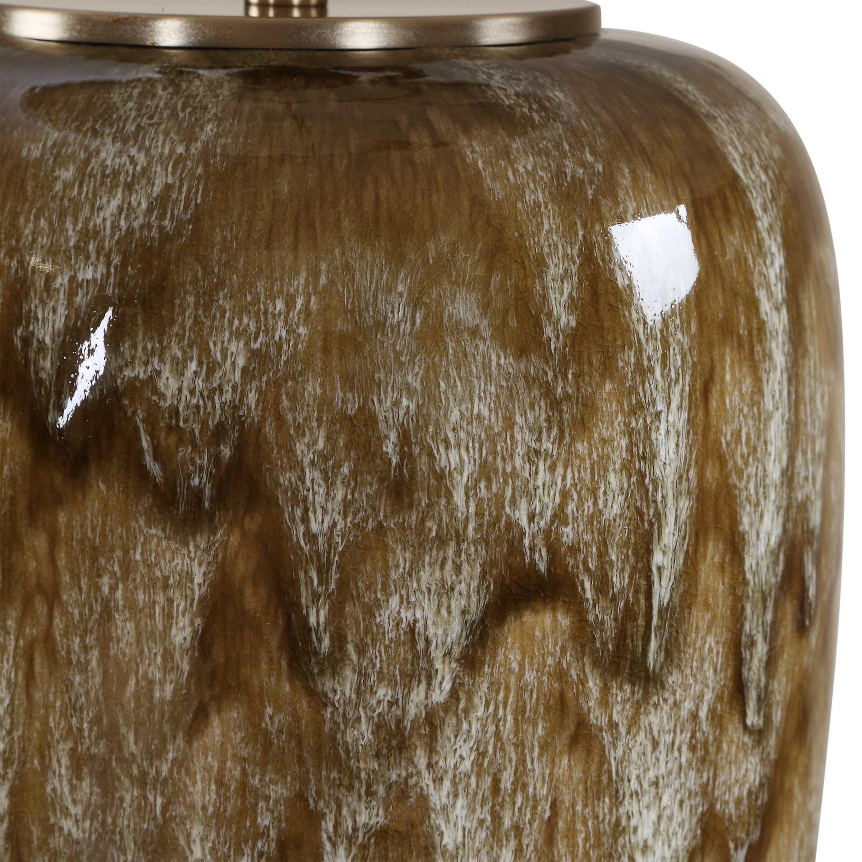 Torrence Brown/White Glazed Table Lamp