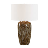 Torrence Brown/White Glazed Table Lamp