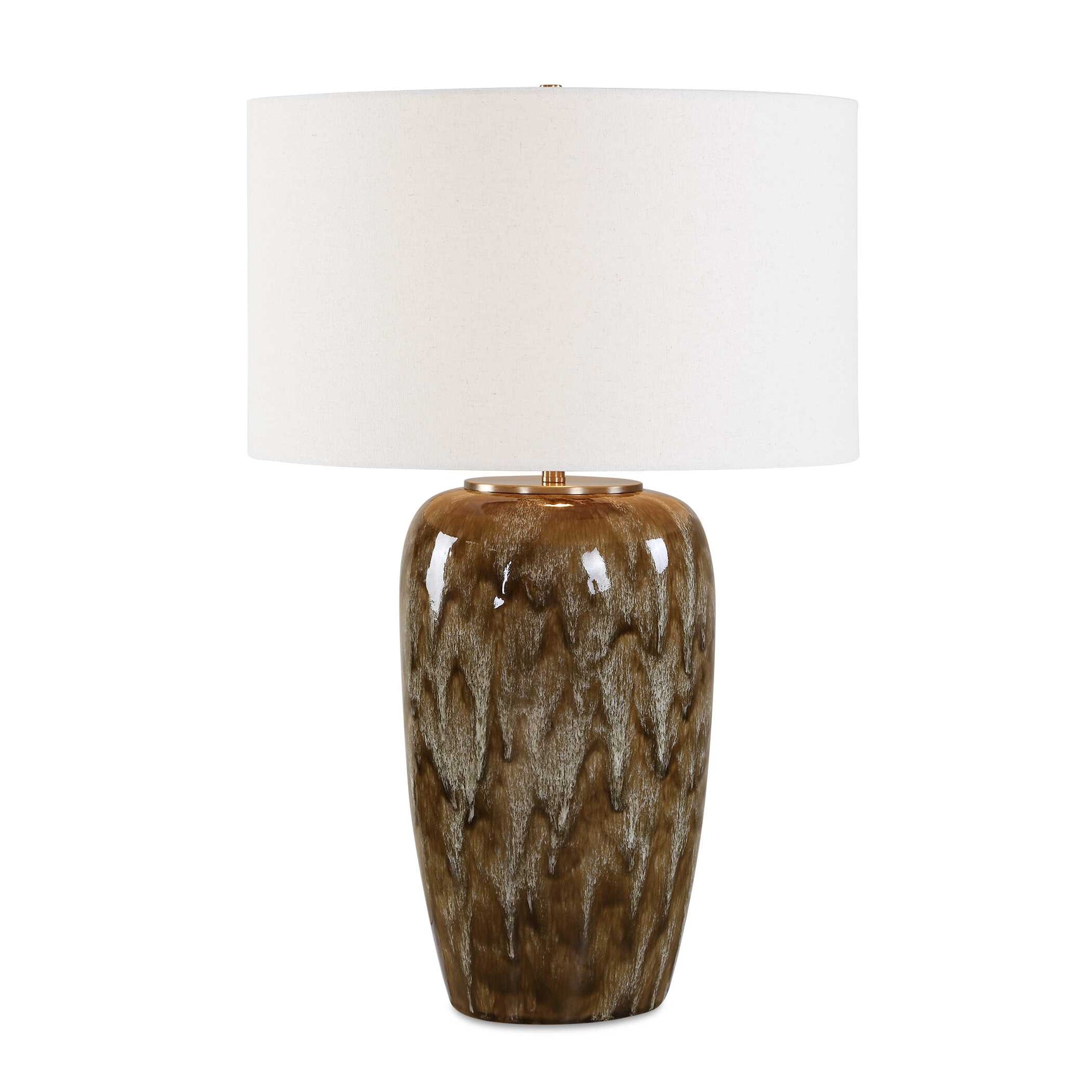 Torrence Brown/White Glazed Table Lamp