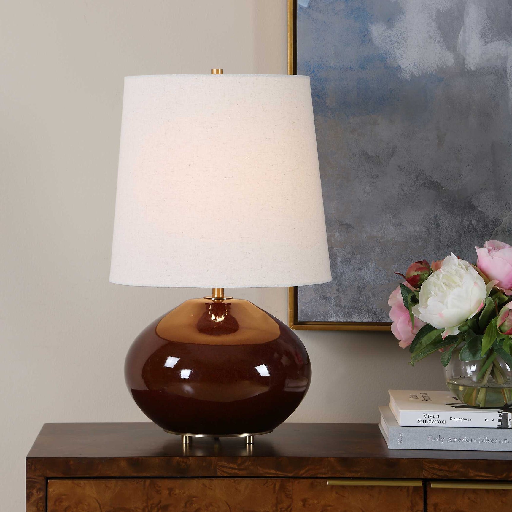 Allemand Ruby Red Glaze Table Lamp