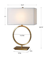 Duara Brass Circle Table Lamp
