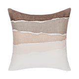 LN Bikram Ivory/Mocha Cream 22x22 Throw Pillow (Set of 2) - Ornate Home