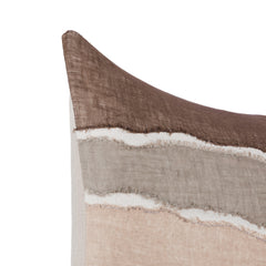 LN Bikram Ivory/Mocha Cream 22x22 Throw Pillow (Set of 2) - Ornate Home