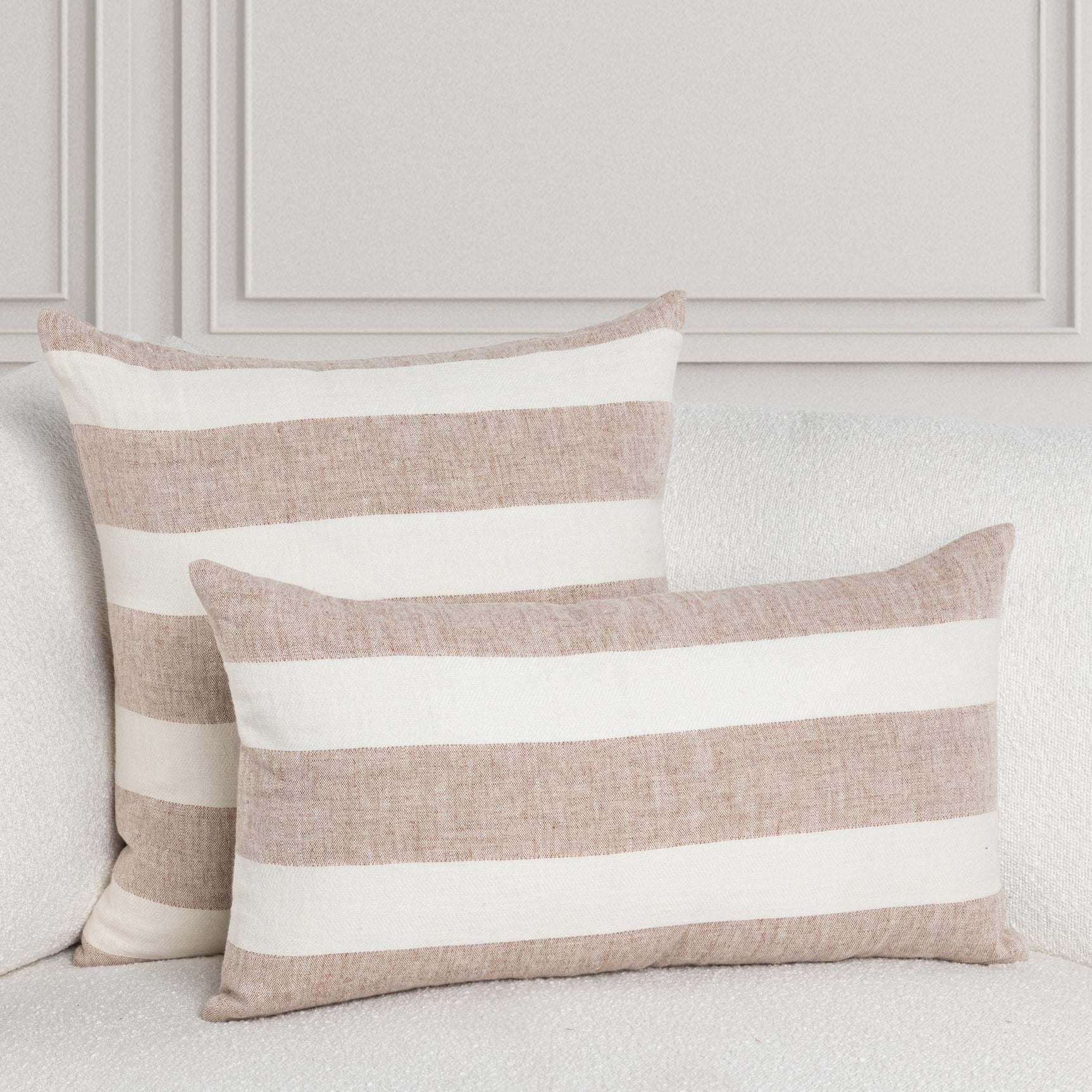 LN Eleanor Natural/Ivory 22x22 Throw Pillow (Set of 2) - Ornate Home